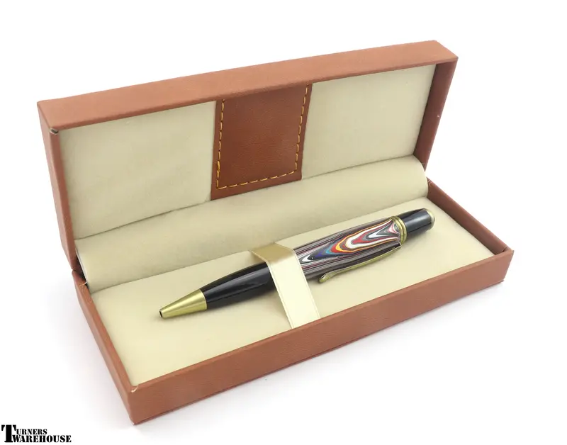 Brown Leather Pen Box 1