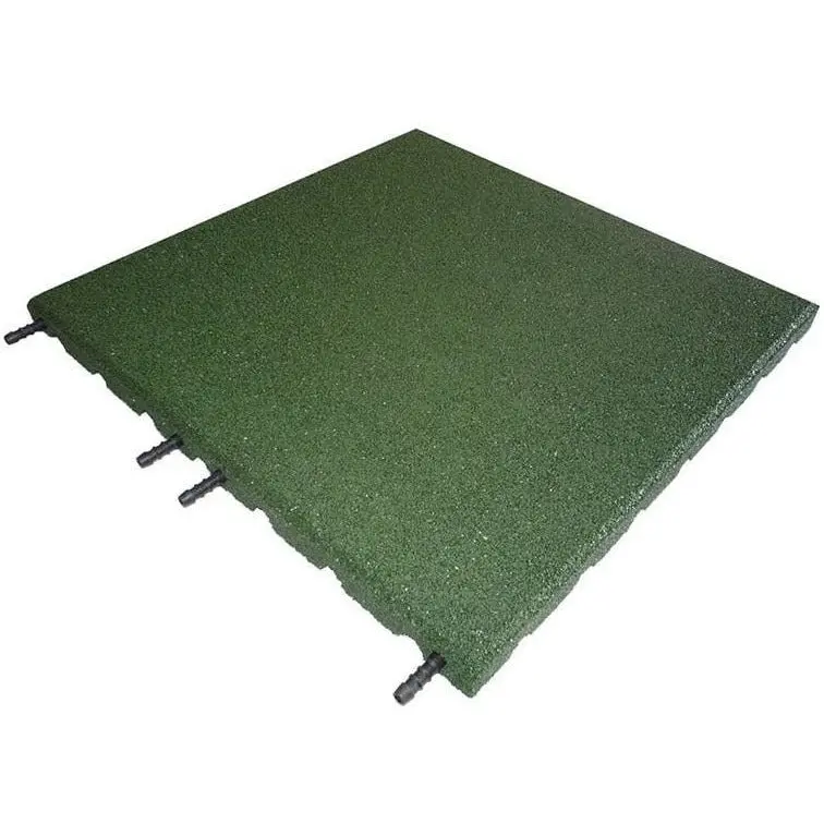 Castle Composites Castleflex Rubber Promenade Tiles - Forest Green (500Mm X 500Mm X 30Mm) 1