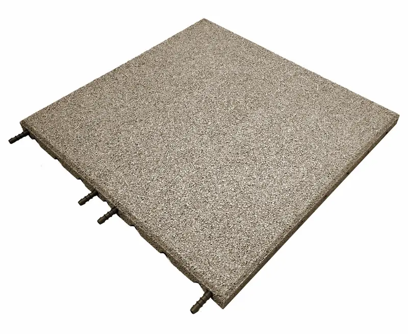 Castle Composites Castleflex Rubber Promenade Tiles - Sand (500Mm X 500Mm X 30Mm) 1