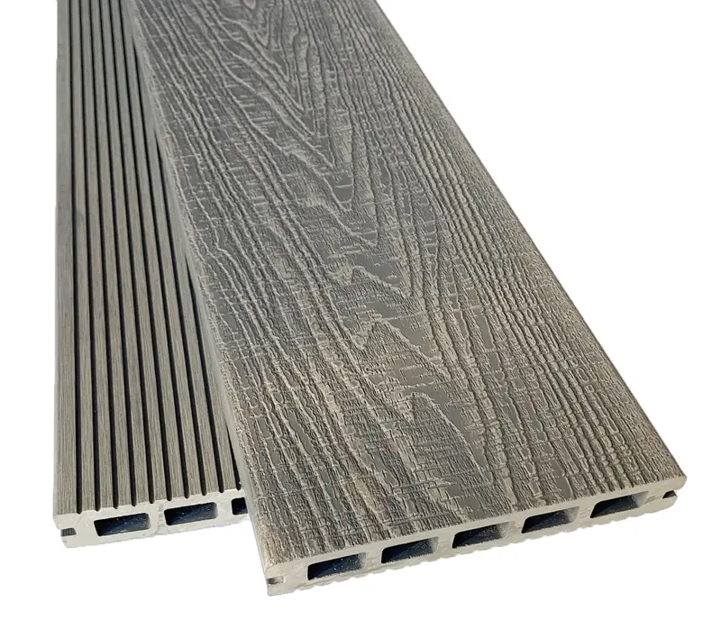 Castle Composites Castlewood Forest Composite Decking Board - Salt Lake Silver (3600Mm X 145Mm) 1