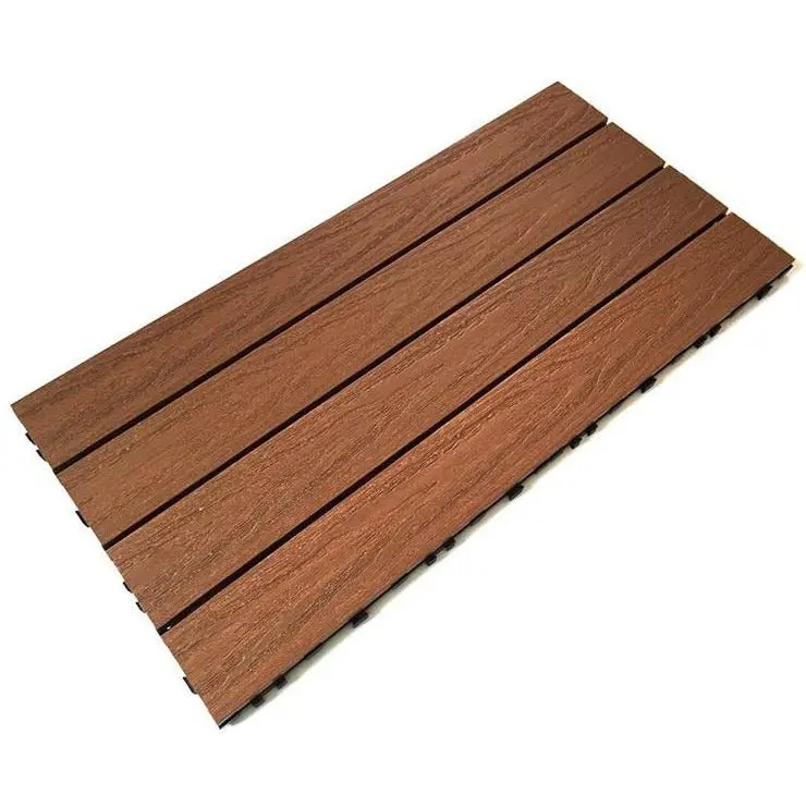 Castle Composites Quick Deck Decking Tile - Teak (600 X 300 Mm) 1