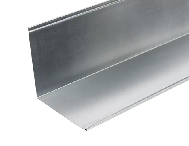 Cladco 110° Abutment Flashings In Plain Galvanised Finish - 200Mm X 200Mm X 3M 1