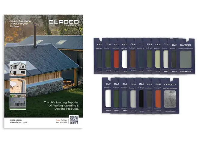 Cladco Colour Swatch Roofing Sample Pack 1