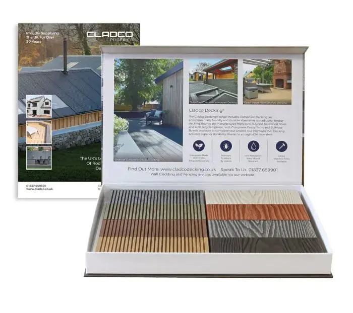 Cladco Signature Reversible Composite Decking Sample Pack 1