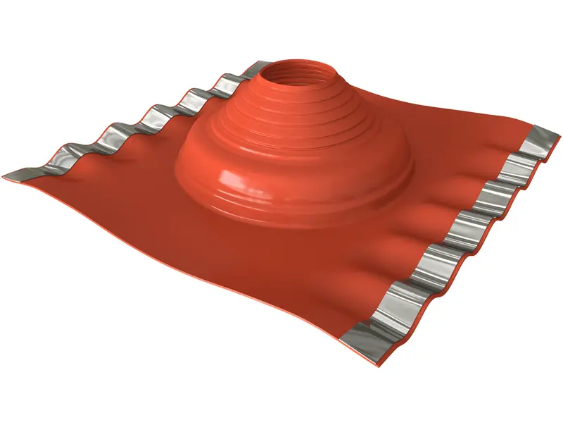 Dektite® Diverter Epdm Pipe Flashing For Metal Roofs - Red (114 - 254Mm) 1