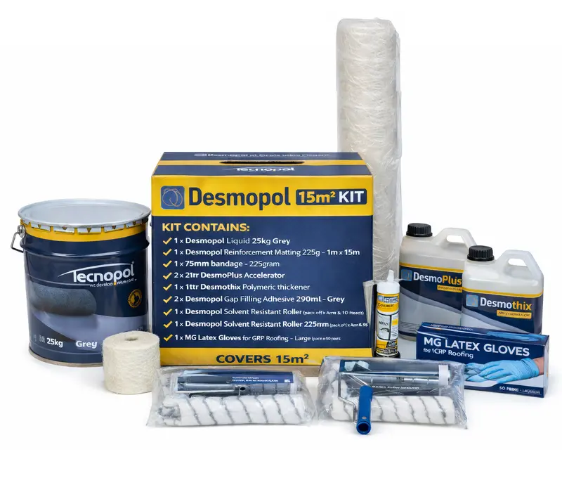 Desmopol Liquid Polyurethane Waterproofing Kit - 15M² 1