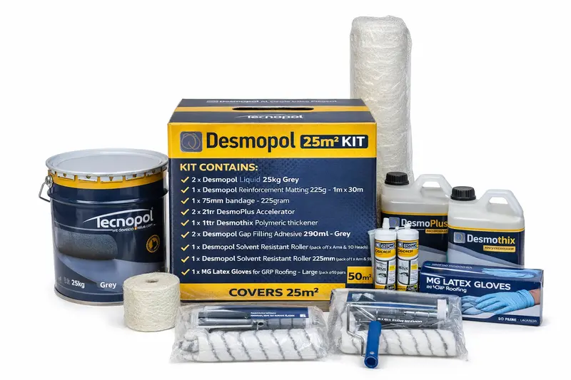 Desmopol Liquid Polyurethane Waterproofing Kit - 25M² 1
