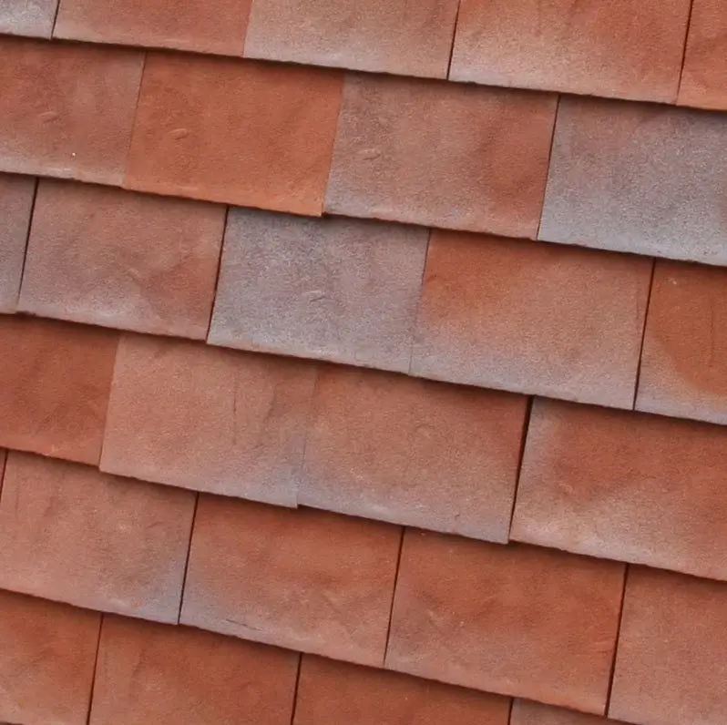 Dreadnought Clay Plain Roof Tiles - Rustic Red Blue Blend 1
