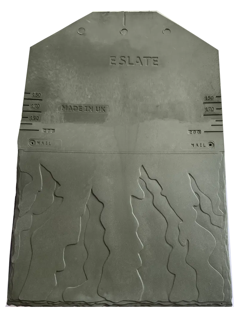 E-Slate Low Pitch Plastic Roof Slate 10° - Cumbrian Green (Pack Of 16) 1