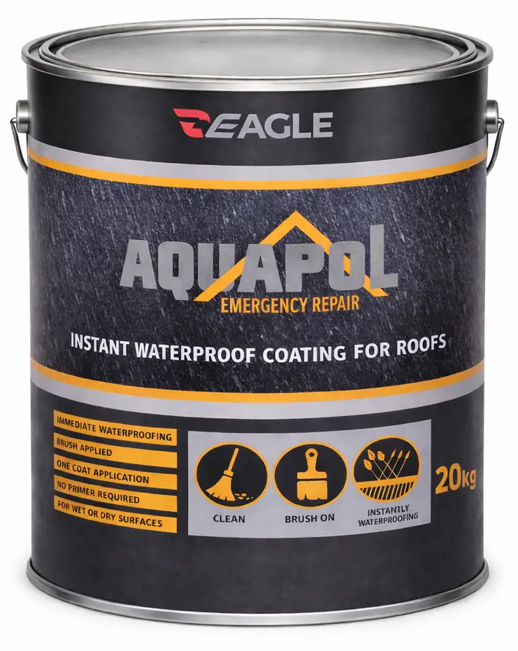 Eagle Aquapol Instant Waterproof Acrylic Coating - Grey 20Kg 1