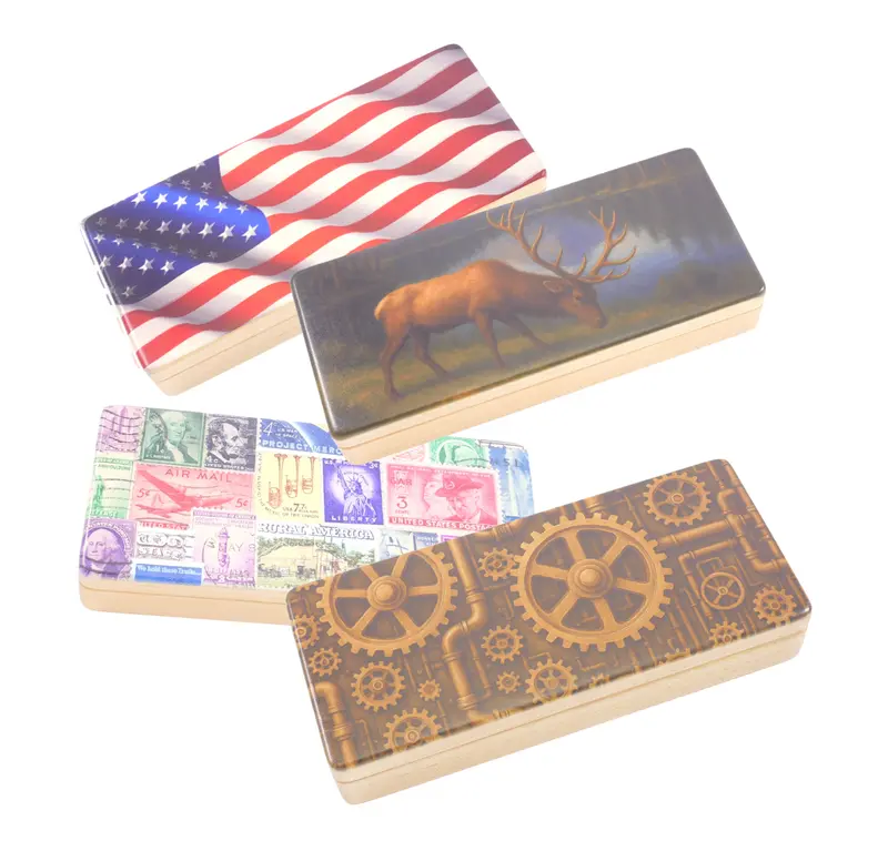 Embellished Maple Wood Pen Box 1