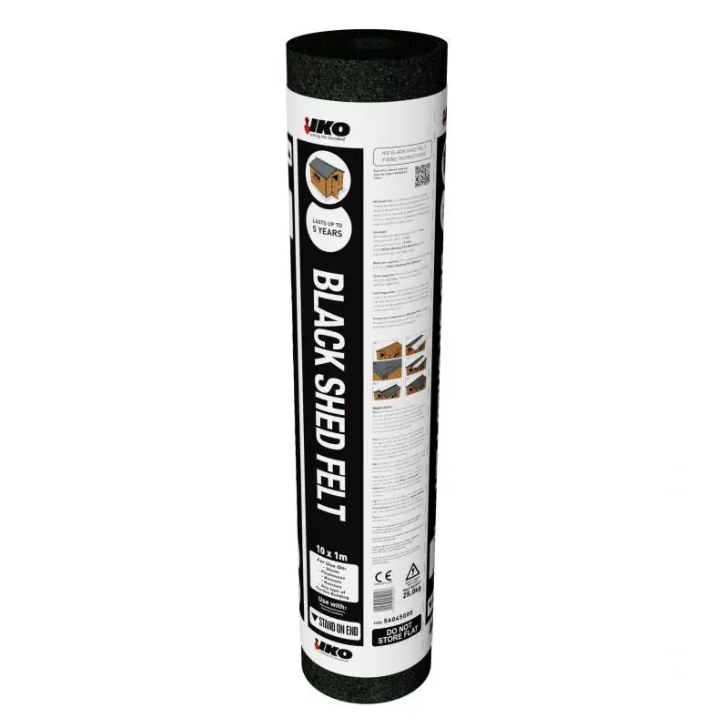 Iko Black Mineral Shed Felt - 8M X 1M Roll 1