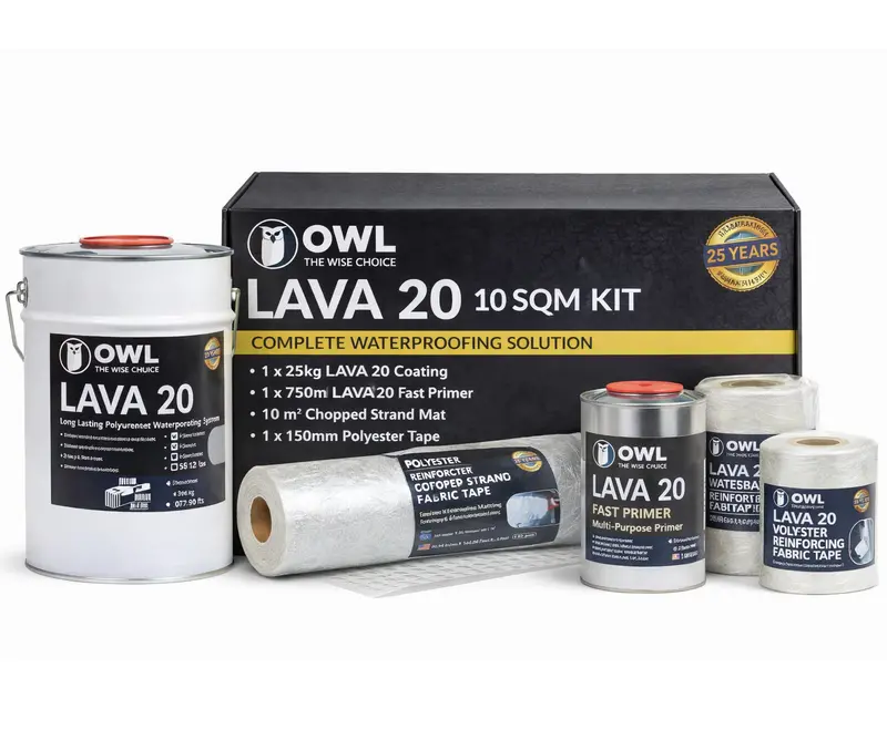 Lava 20 Polyurethane Liquid Waterproofing Kit - 10M2 1