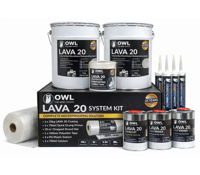 Lava 20 Polyurethane Liquid Waterproofing Kit - 20M2 1