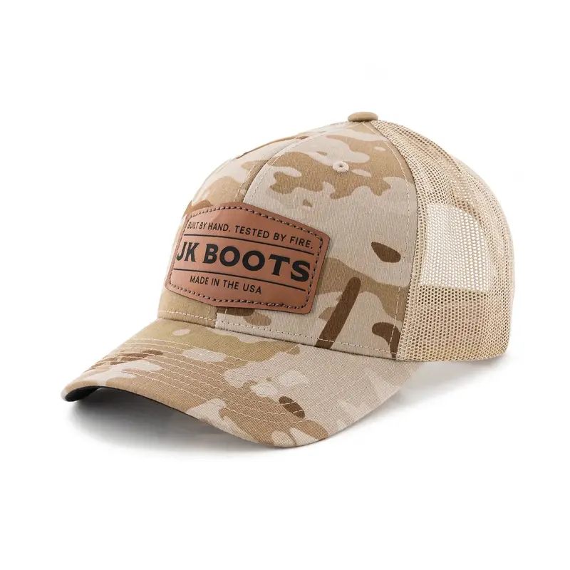 Leather Patch Snapback - Camo 2