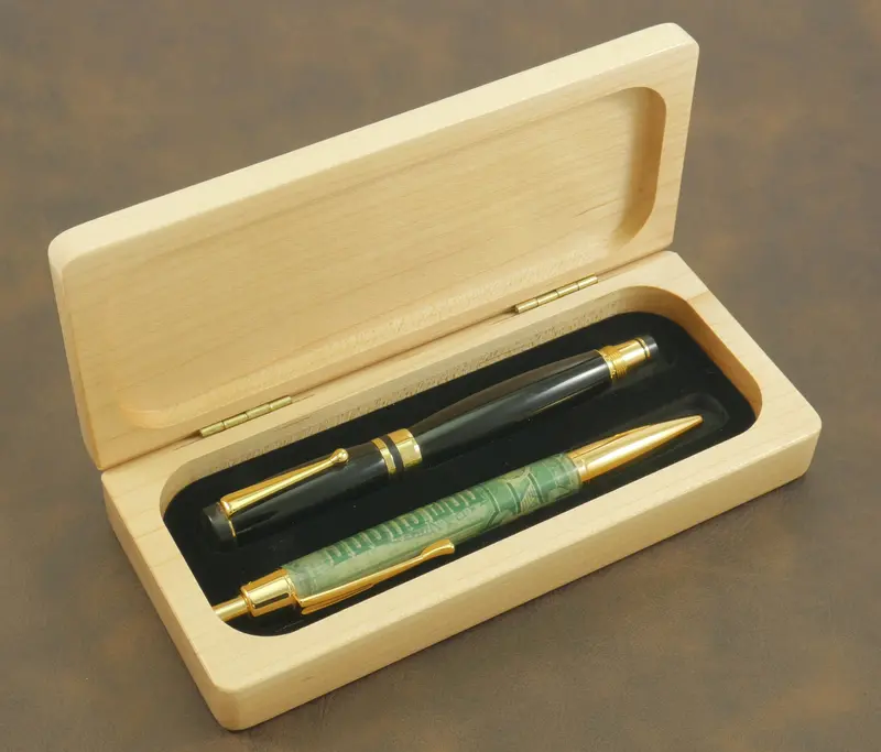 Maple Wood Pen Box 1