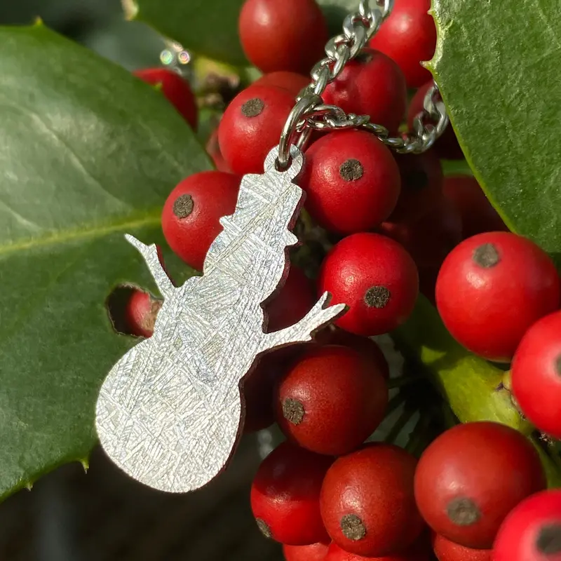 Meteorite Snowman Pendant 1