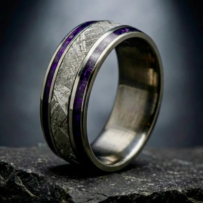 Meteorite With Twin Purple Carbon Fiber 1