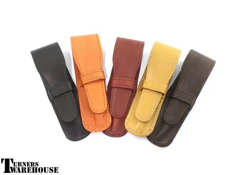 Mixed Leather Single Pen Pouch  - Set Of 5 1