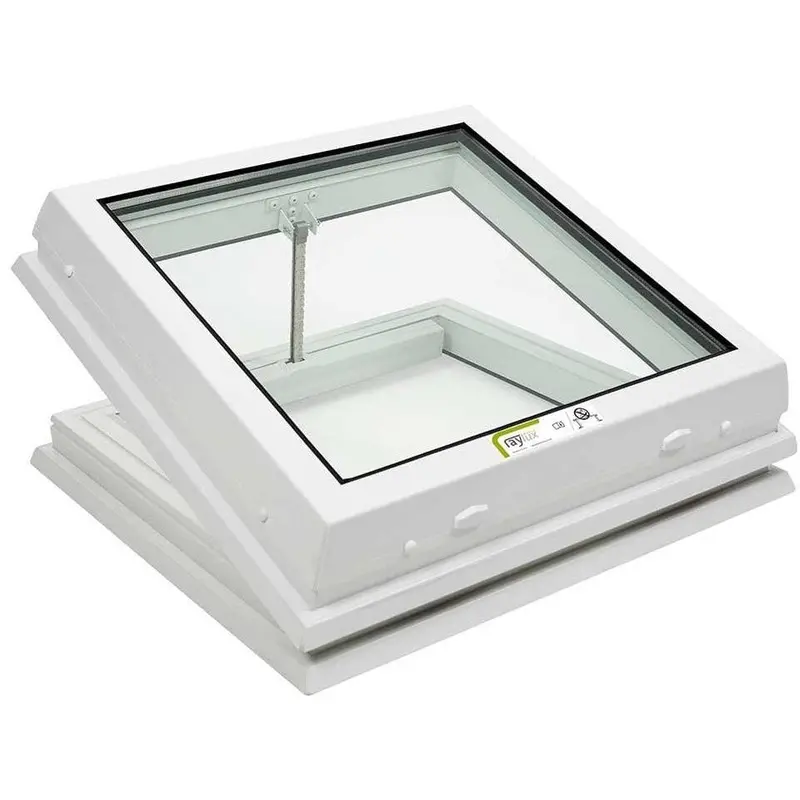 Raylux Flat Glass Electric Opening With Pvc 150Mm Vertical Upstand - White (Including Wall Switch) 1