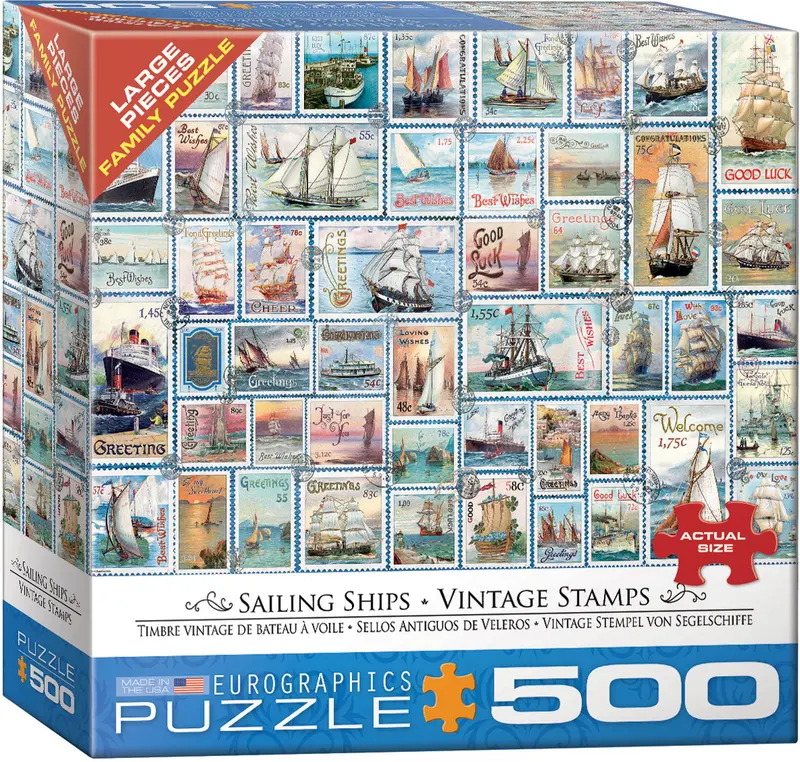 Sailing Ships Vintage Stamps 1