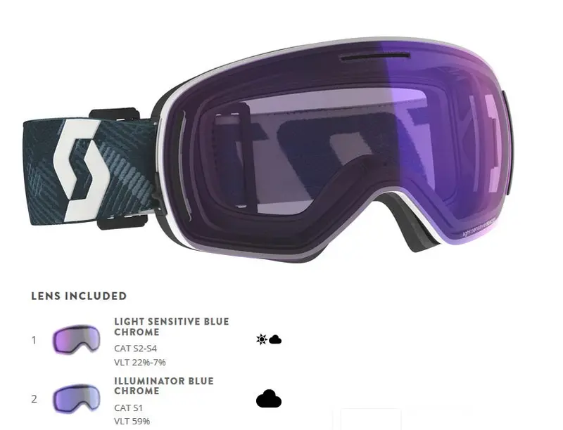 Scott Lcg Evo Light Sensitive Goggle (Incl Extra Lens) 2