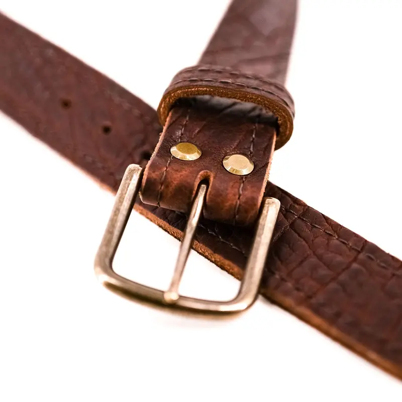 Smooth Bison Leather Belt 1