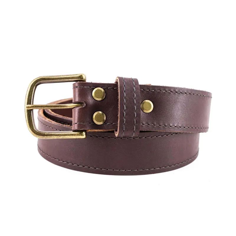 Smooth Brown Leather Belt 1