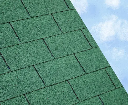 Standard 3 Tab Square Bitumen Roof Felt Shingles - Green (2.42M2 Pack) 1