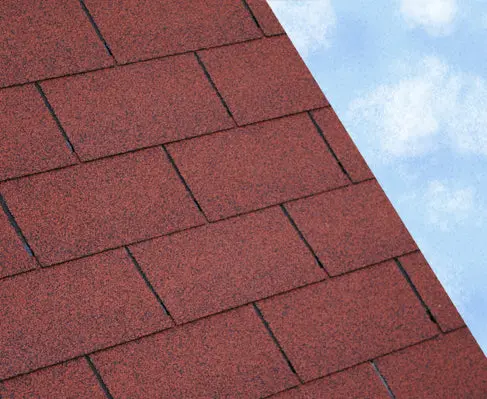Standard 3 Tab Square Bitumen Roof Felt Shingles - Red (2.42M2 Pack) 1