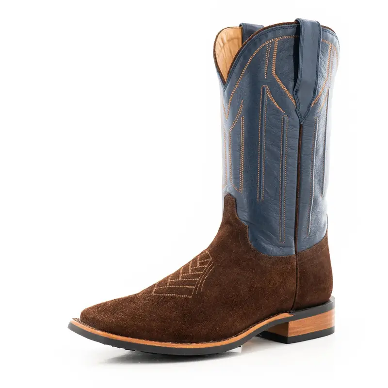 The Buck - Indigo | Chocolate Waxed Suede 1
