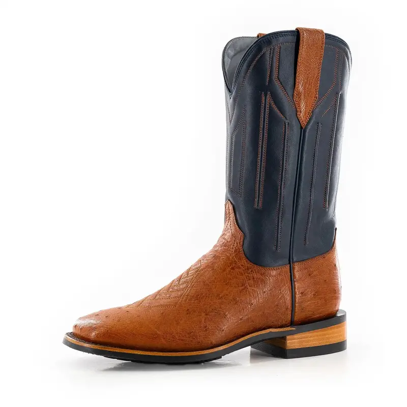 The Colt - Indigo/Cognac Smooth Ostrich 1