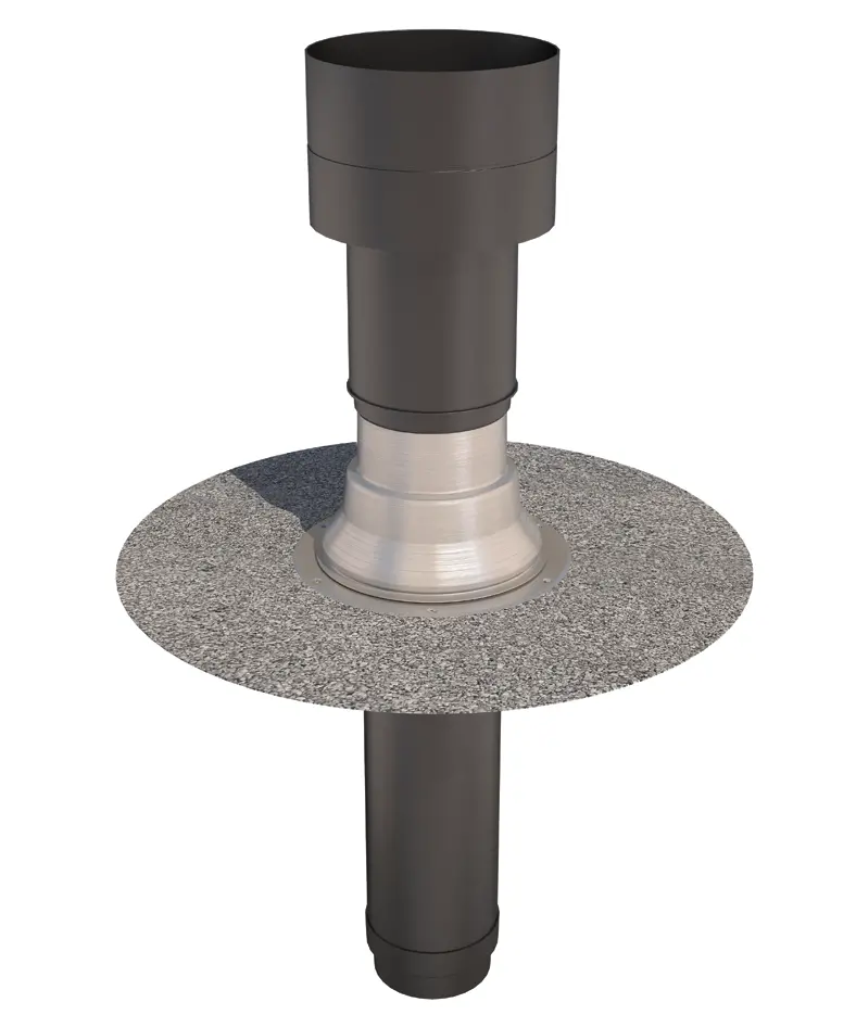 Ubbink Oft-1 166 Bitumin Flat Roof Vent / Terminal (166Mm Diameter) 1