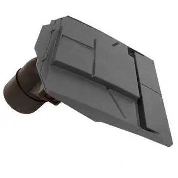 Ubbink Ub37 In-Line Plain Tile Vent With 100Mm Pipe - Anthracite 1
