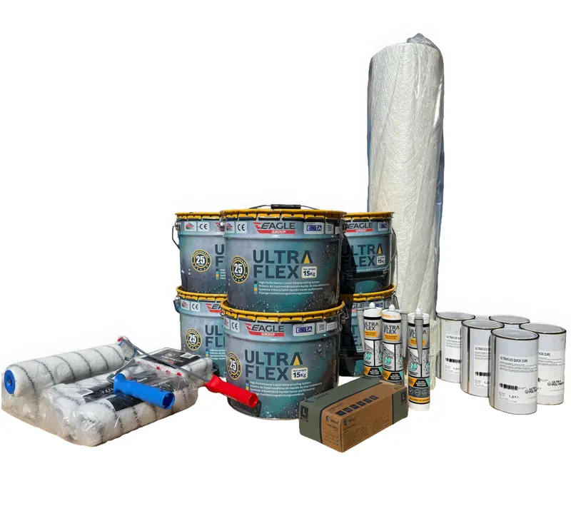 Ultraflex High Performance Pu Liquid Waterproofing Kit - 50M² 1