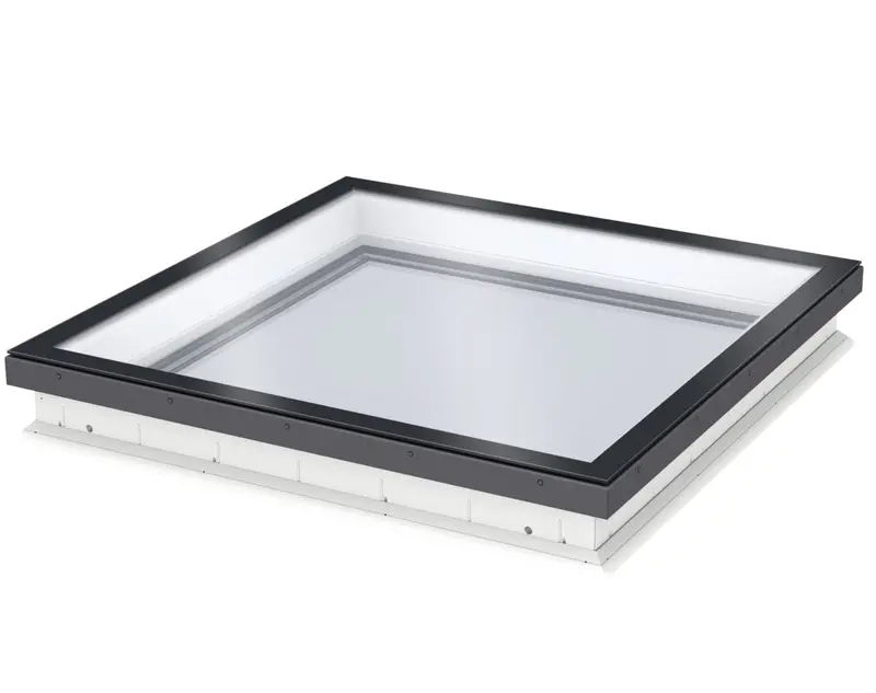Velux Cfu 080080 S00m Fixed Flat Glass Rooflight Package 80 X 80 Cm (Including Cfu Double Glazed Base & Isu Flat Glass Top Cover) 1