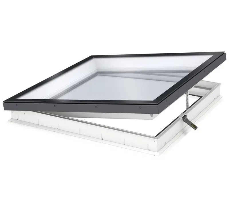 Velux Cvu 150150 S06q Solar Powered Flat Glass Rooflight Package 150 X 150 Cm (Including Cvu Double Glazed Base & Isu Flat Glass Top Cover) 1
