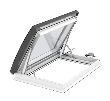 Velux Cxu 100100 0225K01 Curved Glass Flat Roof Exit Package With Triple Glazed Base (100Cm X 100Cm) 1