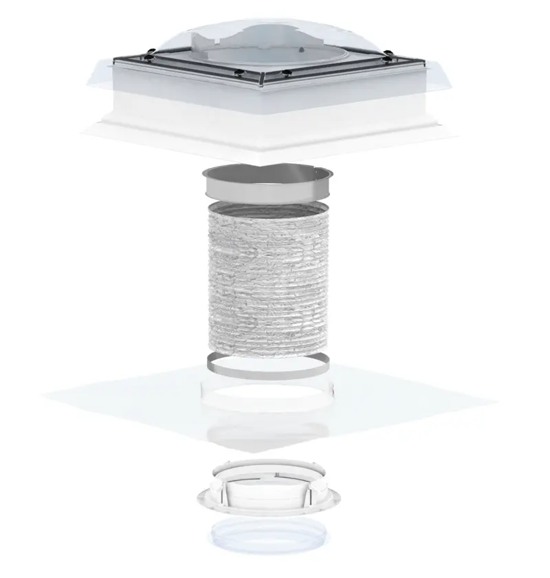 Velux Tcf 0K14 1010 - 14" Diameter Flexible Flat Roof Sun Tunnel 1