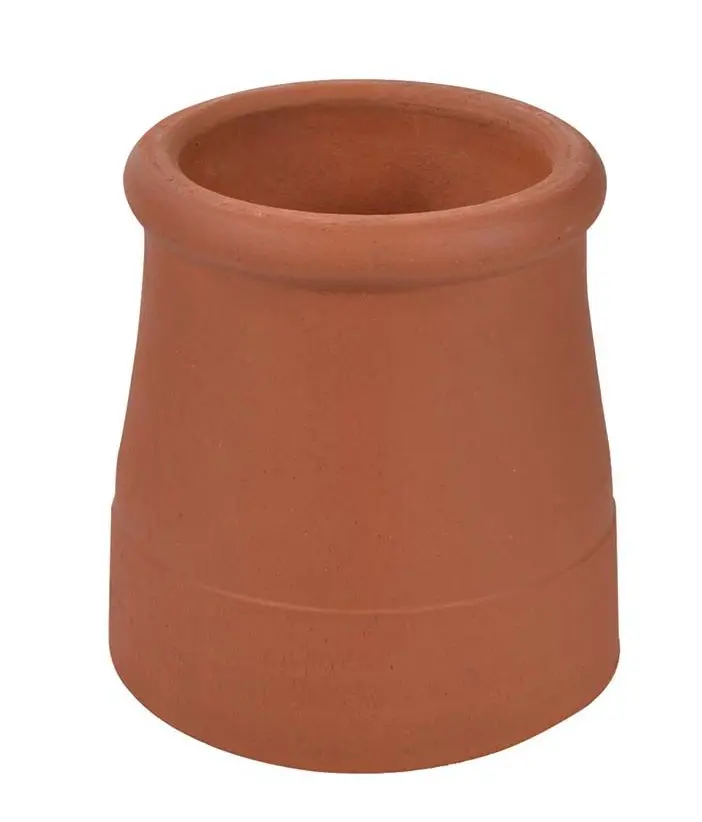 W T Knowles Red Clay Roll Top Chimney Pot - 300Mm 1
