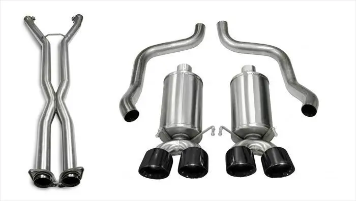 Corsa Performance 14960Cb6Blk 2.5-Inch Dual-Exit Cat-Back Exhaust With 4-Inch Black Pvd Tips 1