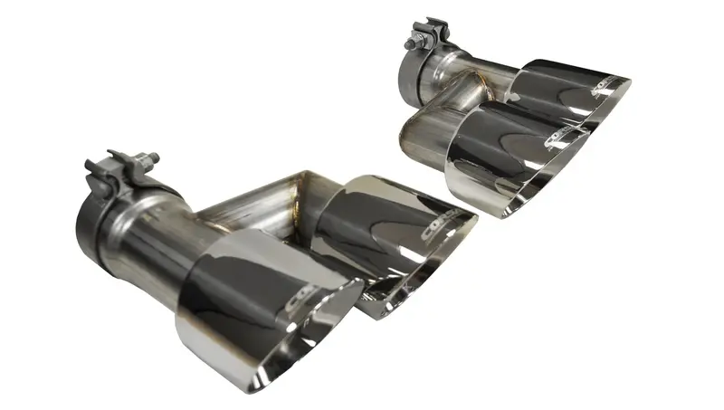 Corsa Performance Dual Rear Exhaust Tip Kit – 4.0-Inch Polished Stainless Steel, Includes Clamps (For Mustang Gt Exhaust Systems Only) 1